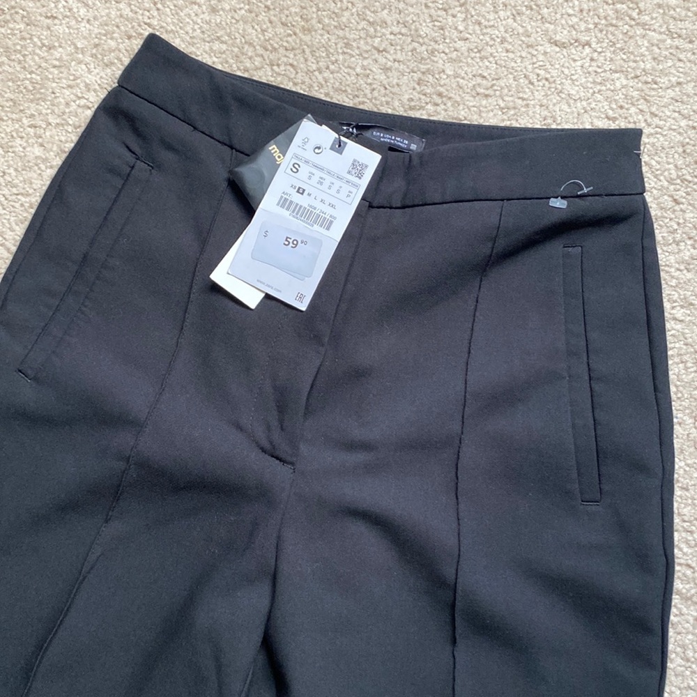 Zara black high waist trousers pants (S) with issue!